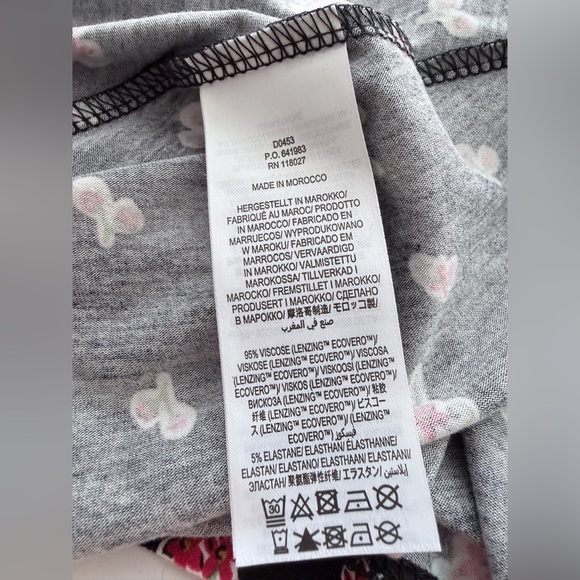 Boden Sweetheart Jersey Midi Dress Black Rose Pop Floral long sleeve Size 12 - Picture 7 of 9